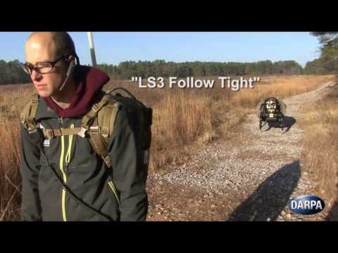 LS3 robot carrying load for soldiers