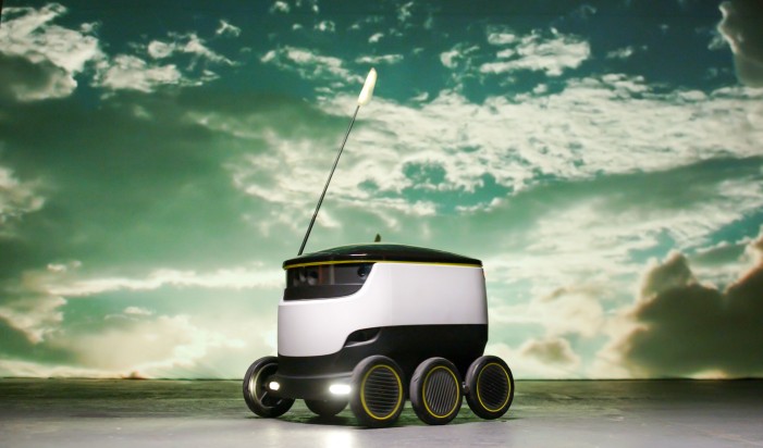 Delivery robot about to knock your door