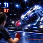 Table Tennis Robot playing vs. human - conceptual image